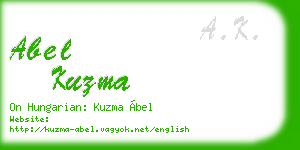 abel kuzma business card
